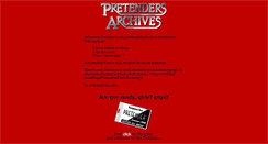 Desktop Screenshot of pretendersarchives.com