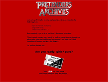 Tablet Screenshot of pretendersarchives.com